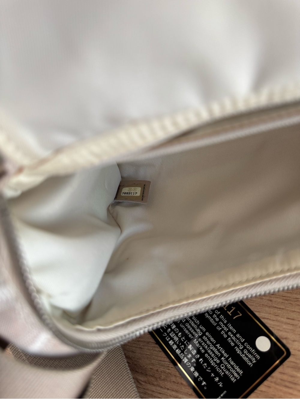Vintage Chanel Sport Line CC Logo Crossbody Bag Beige Auth Card Clean Interior - Picture 4 of 16